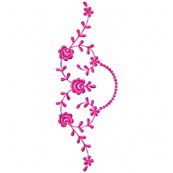 Flowers And Tree Embroidery Design 5